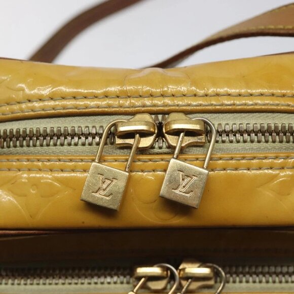 LOUIS VUITTON Monogram Vernis Wooster Shoulder Bag Yellow - Picture 10 of 15
